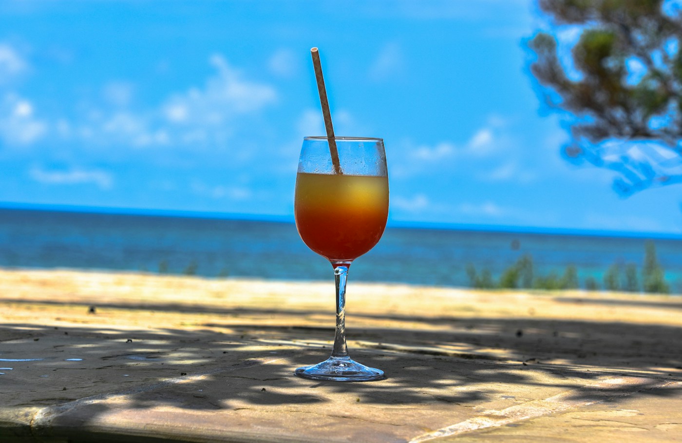 A cocktail beside the sea
